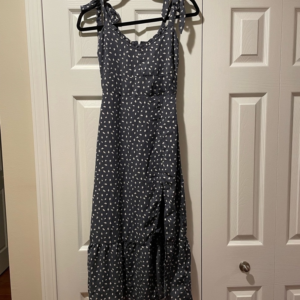 Blue Dot Midi Dress